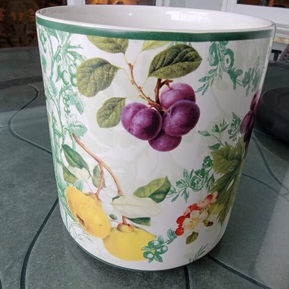 Certified International 6" x 5.5" Ceramic Cache Pot- Fruit Design by P. Gladding - Picture 4 of 4